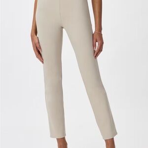 Quince Women's Black Ultra-Stretch Ponte Pants Straight Leg sz S M 28" NWT